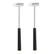 2st Dual  Small Hammer, Metal Heads Smycken Mallet  Smyckeshammare för Gör-det-Själv Hantverk, Klockstämning, Läder