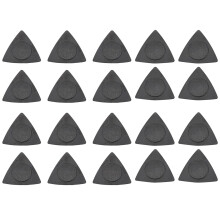 20Pcs Flanger Triangle-Guitar Picks 1.0 0.75 0.5 mm Thickness in PC + ABS Material Antislip Style Picks Black