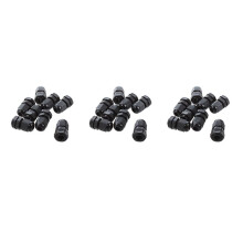 24 PCS PG7 Black Plastic Waterproof Cable Gland Connector 3-6.5mm