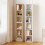 (Oak) Levede Slim 6-Tier Narrow Bookcase Storage 1
