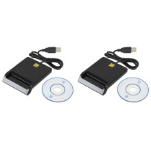 2X Universal Card Reader for Bank Card Card ID CAC DNIE ATM IC SIM Card Reader for Android Phones and Tablet