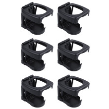 6X Black Plastic Folding Car Truck Drink Cup Can Bottle Holder Stand