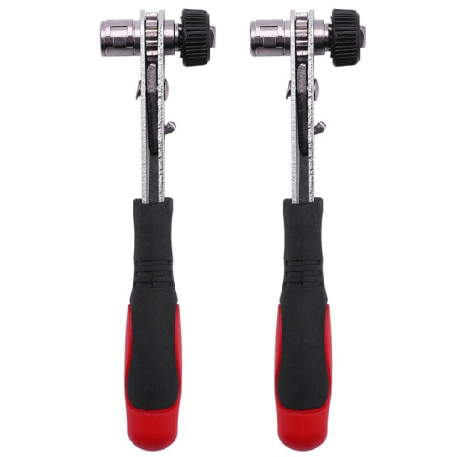 2X  Rapid Ratchet Wrench 1/4 Inch Screwdriver Rod Quick Socket Wrench Tools Red