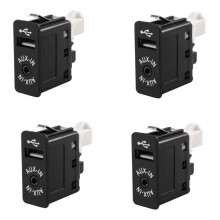 4X Car USB AUX in Plug Auxiliary Input Socket Adapter for  E81 E87 E90 F10 F12 E70 X4 X5 X6