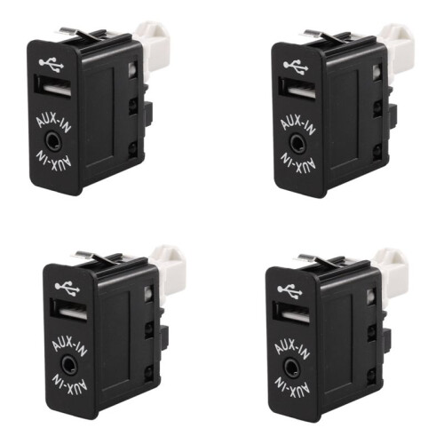 4X Car USB AUX in Plug Auxiliary Input Socket Adapter for  E81 E87 E90 F10 F12 E70 X4 X5 X6