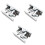 3Pcs Spring Loaded Door Easy Lock Stop Catch Release Clamp Double Roller Catch (Mp-4) 1