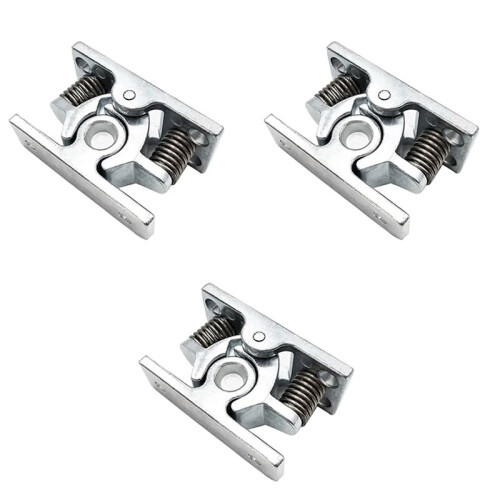 3Pcs Spring Loaded Door Easy Lock Stop Catch Release Clamp Double Roller Catch (Mp-4)