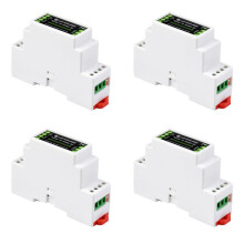 4X Waveshare Industrial Rail Type RS232 to RS485 Converter 300-115200Bps Active Digital Isolation Wide Voltage