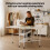 Levede Sewing Table Foldable Craft With Grid Adjustable Height Storage Black 3
