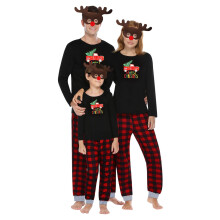 Family Matching Christmas Pajama Set Long Sleeve Tee and