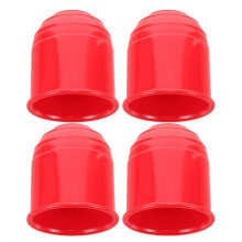 Trailer Hitch Ball Cover Red Plastic 4 Pcs