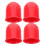 Trailer Hitch Ball Cover Red Plastic 4 Pcs 1