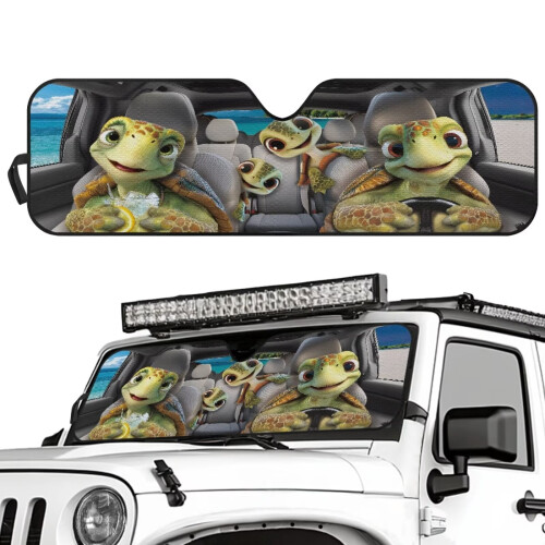 Windshield Sun Shade Sea Turtle Design 16.14" x 52.95" UV