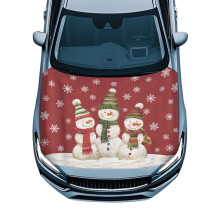 Car Hood Cover Snowman Design for SUV Pickup Trucks