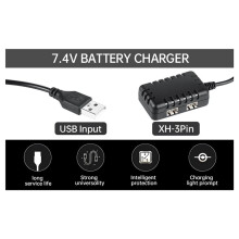 3X 2S 7.4V 2-in-1 Charger with XH-3P Connector Plug for AX24 SCX24 UTB18 SCX24,7.4V 2S Lithium Batteries