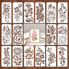 Garden Fence Flower Stencils Reusable 16-Piece