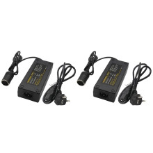 2X 12V 15A 160W Car Power Converter 220V to 12V Power Adapter Converter Car Home Cigarette- Lighter Converter EU Plug