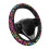 Leopard Print Fuzzy Steering Wheel Cover 1pc 1