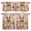 Easter Rabbit Kitchen Curtains Set Watercolor Bunny Red 1