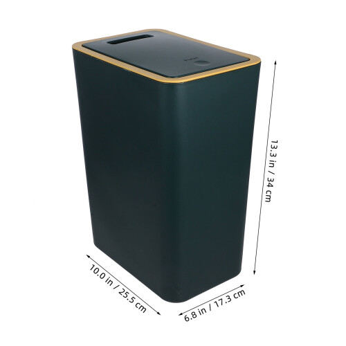 Rectangular Kitchen Trash Can with Lid 1 1
