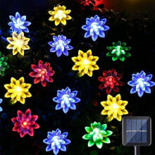 Morttic Solar Lotus Fairy Lights 50 LEDs Outdoor Garden