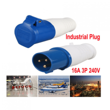 Site Trailing Plug and Socket 16A 240V Blue 2P+Earth