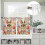 Easter Rabbit Kitchen Curtains Set Watercolor Bunny Red 8