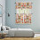 Easter Rabbit Kitchen Curtains Set Watercolor Bunny Red 6