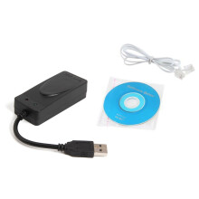 USB 56K Fax Modem with Dual RJ11 Ports and Lightning