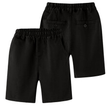 Boys Black Straight Leg Shorts 8-9 Years