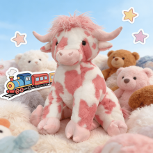 Highland Cow Stuffed Animal Pink 20 Inch