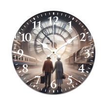 Horloge murale silencieuse Ă piles, design vintage