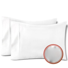 Egyptian Cotton Pillow Cases Set of 2 White Standard Queen