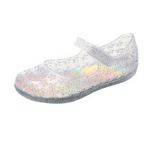 Girls' Closed-Toe Jelly Sandals with Hook-and-Loop Closure