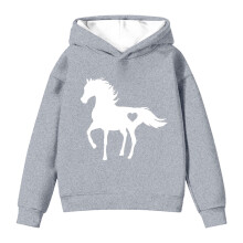 Kids Horse Print Hoodie Long Sleeve Sweatshirt for Ages 2-14