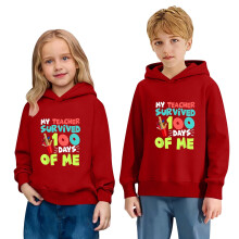 100 Days of School Hooded Sweatshirt for Boys and Girls