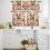 Easter Rabbit Kitchen Curtains Set Watercolor Bunny Red 3