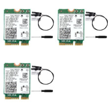 3X 9560NGW WiFi Card+6XAntenna 1730Mbps Wireless 9560AC 2.4G 5G Dual Band BT 5.0 802.11Ac M.2 CNVI 9560NGW Wireless Card