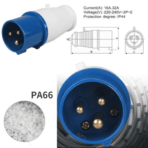 Site Trailing Plug and Socket 16A 240V Blue 2P+Earth 2