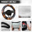 American Flag Fluffy Steering Wheel Cover 15 Inch 5
