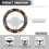 American Flag Fluffy Steering Wheel Cover 15 Inch 6