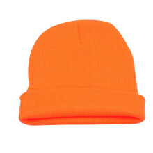 Cappello da sci lavorato a maglia in lana, unisex, arancione