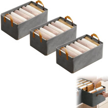 Organisateur de placard pliable gris 3 pièces