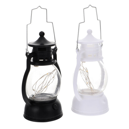 Lantern DIY Craft Bead Candle Keychain Earrings White 2 pcs