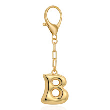 Damen-Schlüsselanhänger mit goldenem Buchstabenanhänger, Alphabet A, Handtasche