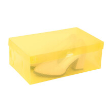 Clear Stackable Shoe Boxes with Latching Lids 12-Pack