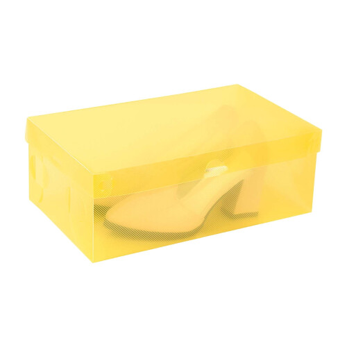 Clear Stackable Shoe Boxes with Latching Lids 12-Pack