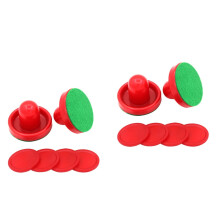 Air Hockey Pucks and Paddles Set Red 2 pcs