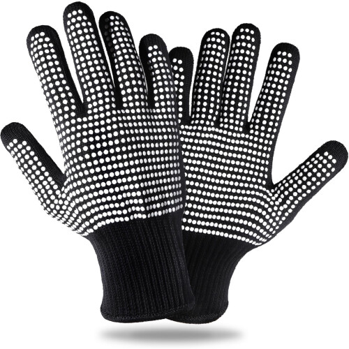 Guanti resistenti al calore con rilievi in silicone (2 pezzi)