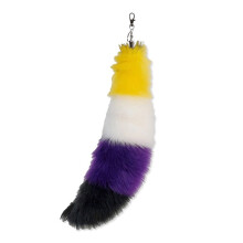 Cat Tail Keychain Faux Fur 1 Piece